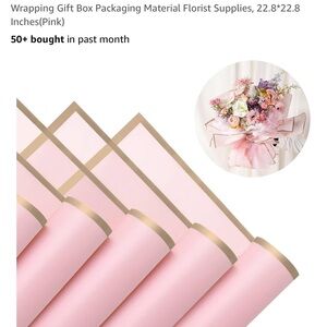 Pink and Gold Wrapping Paper for Gift Boxes NWT